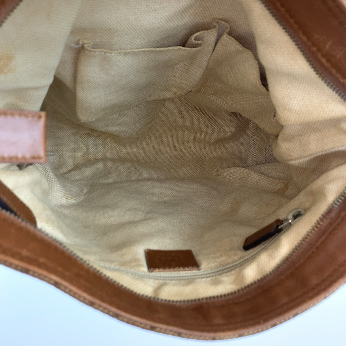 26606
GUCCI グッチ ベージュ ブラウン GGキャンバス / レザー 337598 ショルダーバッグ メッセンジャーバッグ レディース AB28
