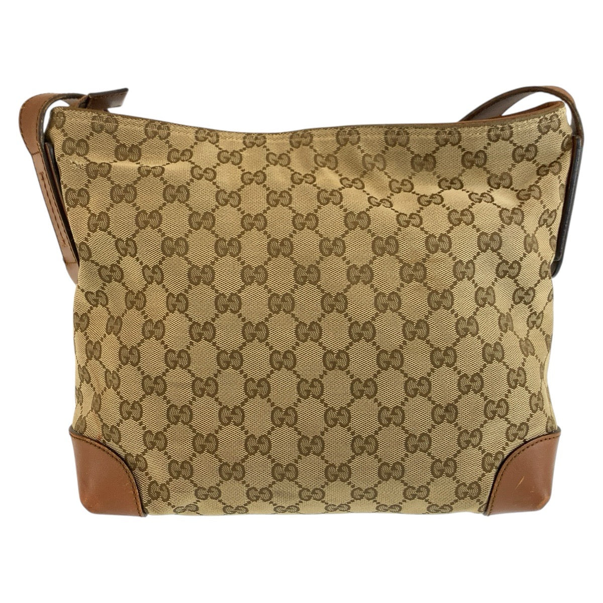 26606
GUCCI グッチ ベージュ ブラウン GGキャンバス / レザー 337598 ショルダーバッグ メッセンジャーバッグ レディース AB28
