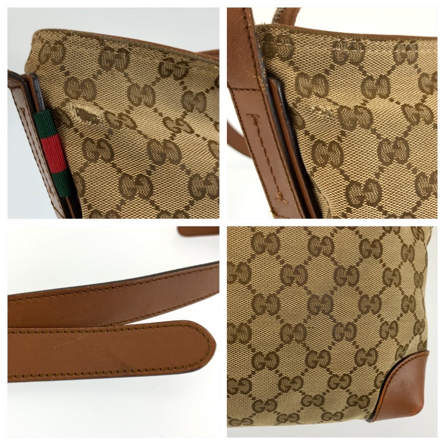 26606
GUCCI グッチ ベージュ ブラウン GGキャンバス / レザー 337598 ショルダーバッグ メッセンジャーバッグ レディース AB28