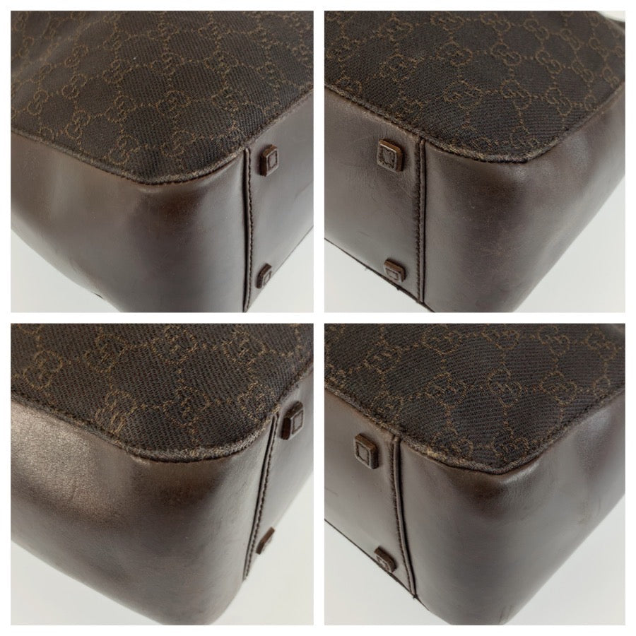 26607
GUCCI グッチ ブラウン GGキャンバス / レザー 101920 トートバッグ ショルダーバッグ レディース ABP37