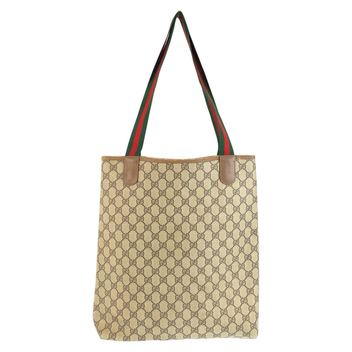 26610
GUCCI グッチ ヴィンテージ シェリーライン ベージュ ブラウン GGスプリームキャンバス / レザー 89 02 003 トートバッグ ショルダーバッグ レディース AB28