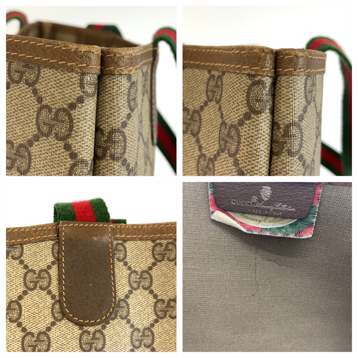 26611
GUCCI グッチ ヴィンテージ シェリーライン ベージュ GGスプリームキャンバス 120 02 003 トートバッグ ショルダーバッグ レディース AB28
