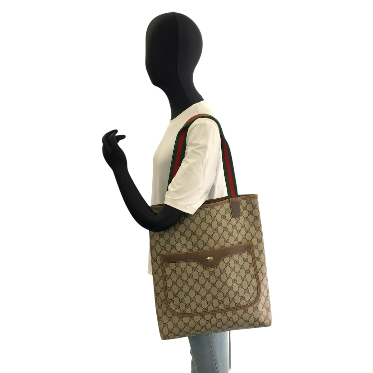 26611
GUCCI グッチ ヴィンテージ シェリーライン ベージュ GGスプリームキャンバス 120 02 003 トートバッグ ショルダーバッグ レディース AB28