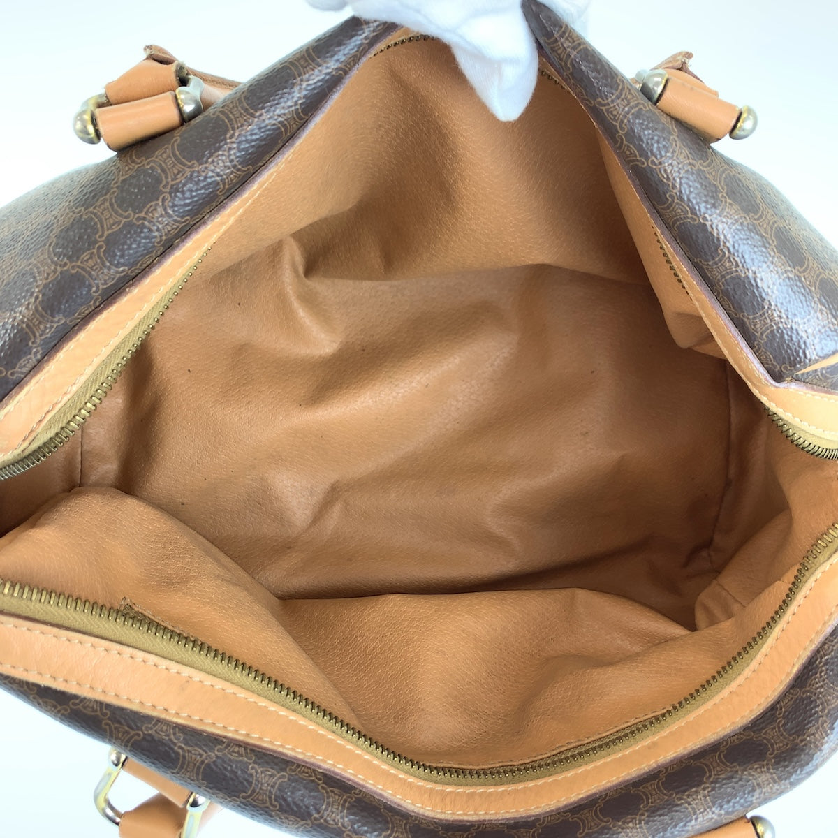 26612
CELINE セリーヌ ヴィンテージ マカダム ブラウン PVC / レザー M14 ハンドバッグ ミニボストンバッグ レディース ABP30