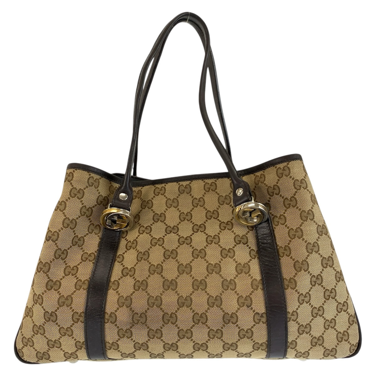 26613
GUCCI グッチ GGツインズ ベージュ ブラウン GGキャンバス 232957 トートバッグ ショルダーバッグ レディース AB28