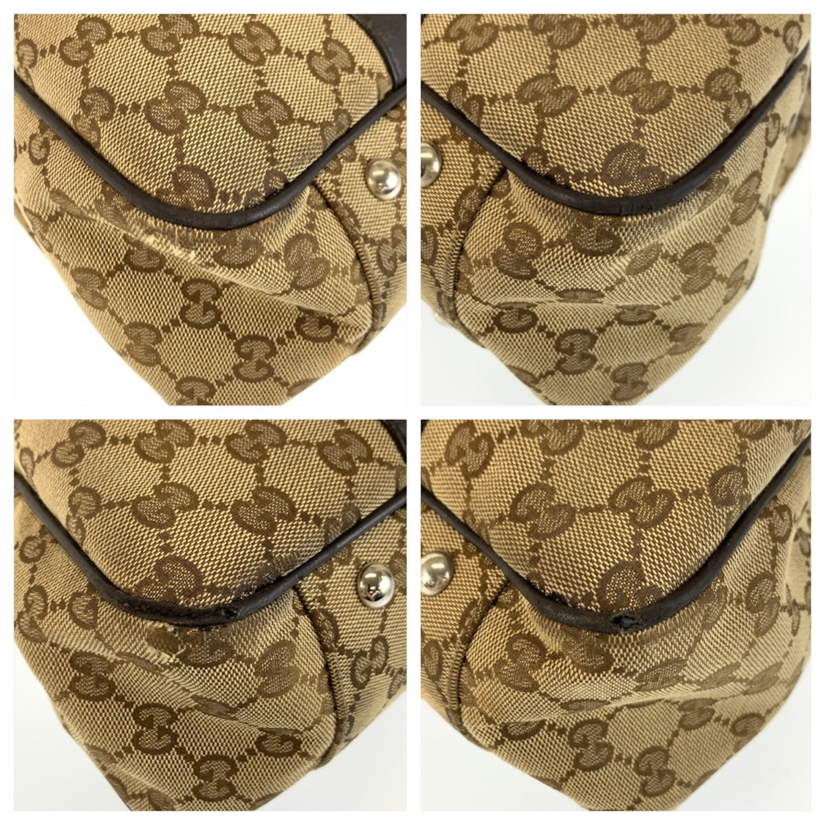 26613
GUCCI グッチ GGツインズ ベージュ ブラウン GGキャンバス 232957 トートバッグ ショルダーバッグ レディース AB28
