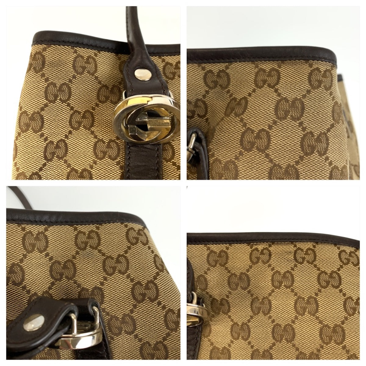 26613
GUCCI グッチ GGツインズ ベージュ ブラウン GGキャンバス 232957 トートバッグ ショルダーバッグ レディース AB28