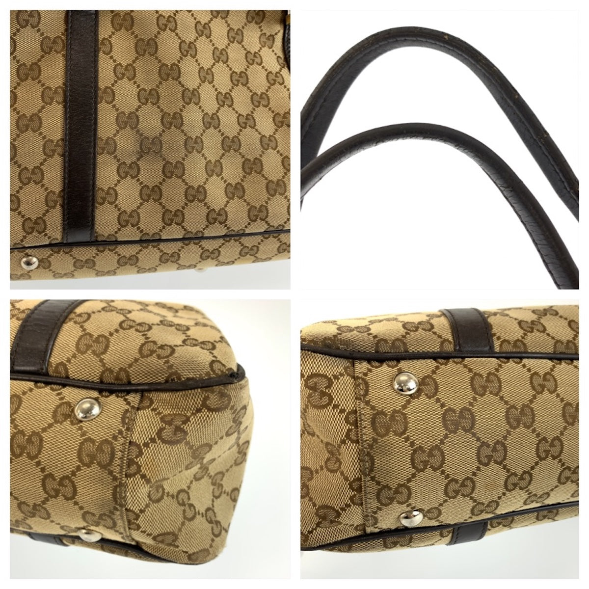 26613
GUCCI グッチ GGツインズ ベージュ ブラウン GGキャンバス 232957 トートバッグ ショルダーバッグ レディース AB28
