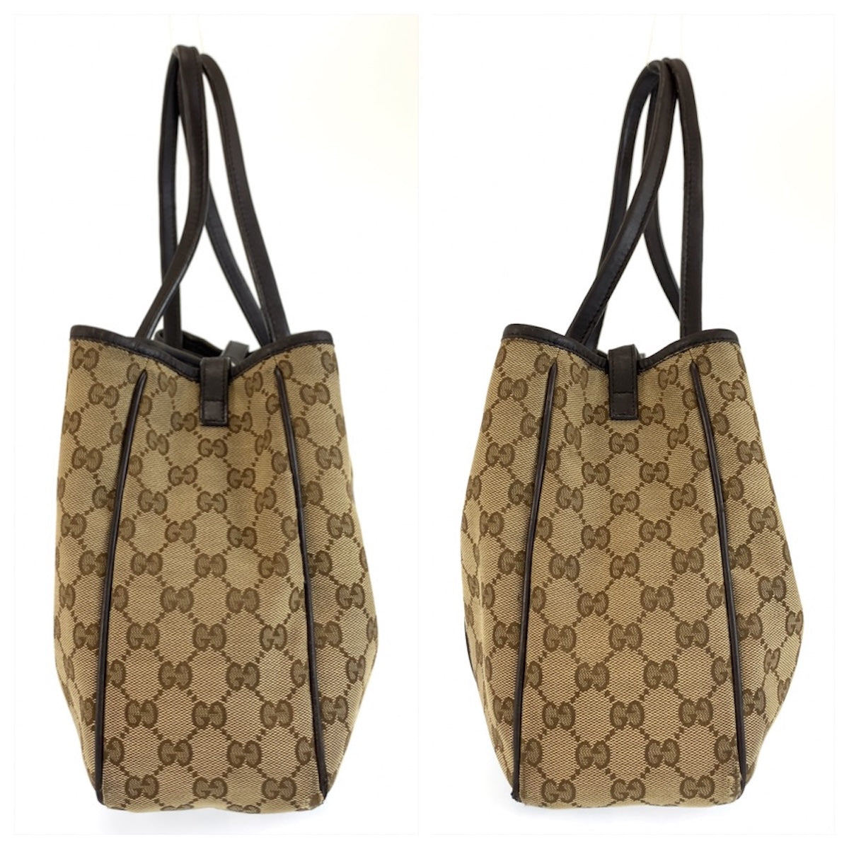 26613
GUCCI グッチ GGツインズ ベージュ ブラウン GGキャンバス 232957 トートバッグ ショルダーバッグ レディース AB28