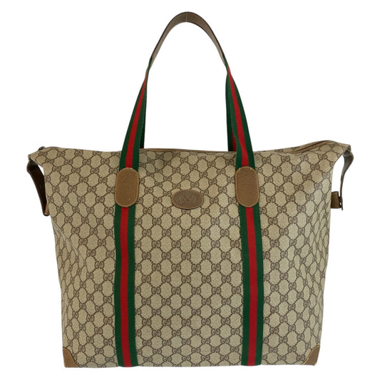 26614
GUCCI グッチ ヴィンテージ シェリーライン ベージュ ブラウン GGスプリームキャンバス / レザー 89 19 012 ボストンバッグ トートバッグ レディース AB37