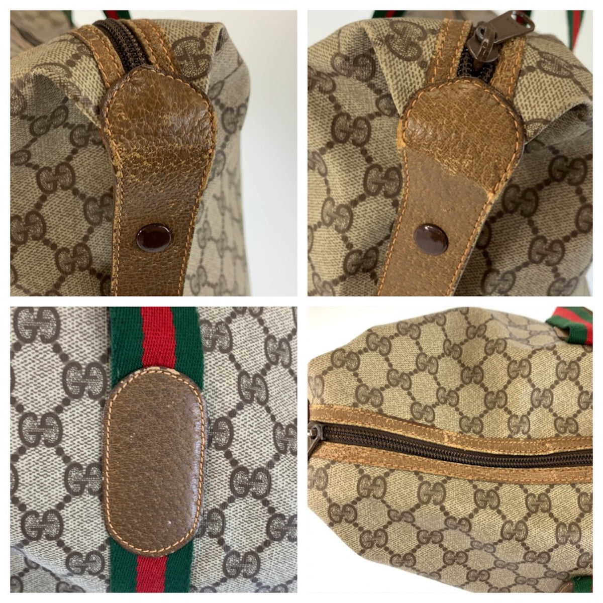 26614
GUCCI グッチ ヴィンテージ シェリーライン ベージュ ブラウン GGスプリームキャンバス / レザー 89 19 012 ボストンバッグ トートバッグ レディース AB37