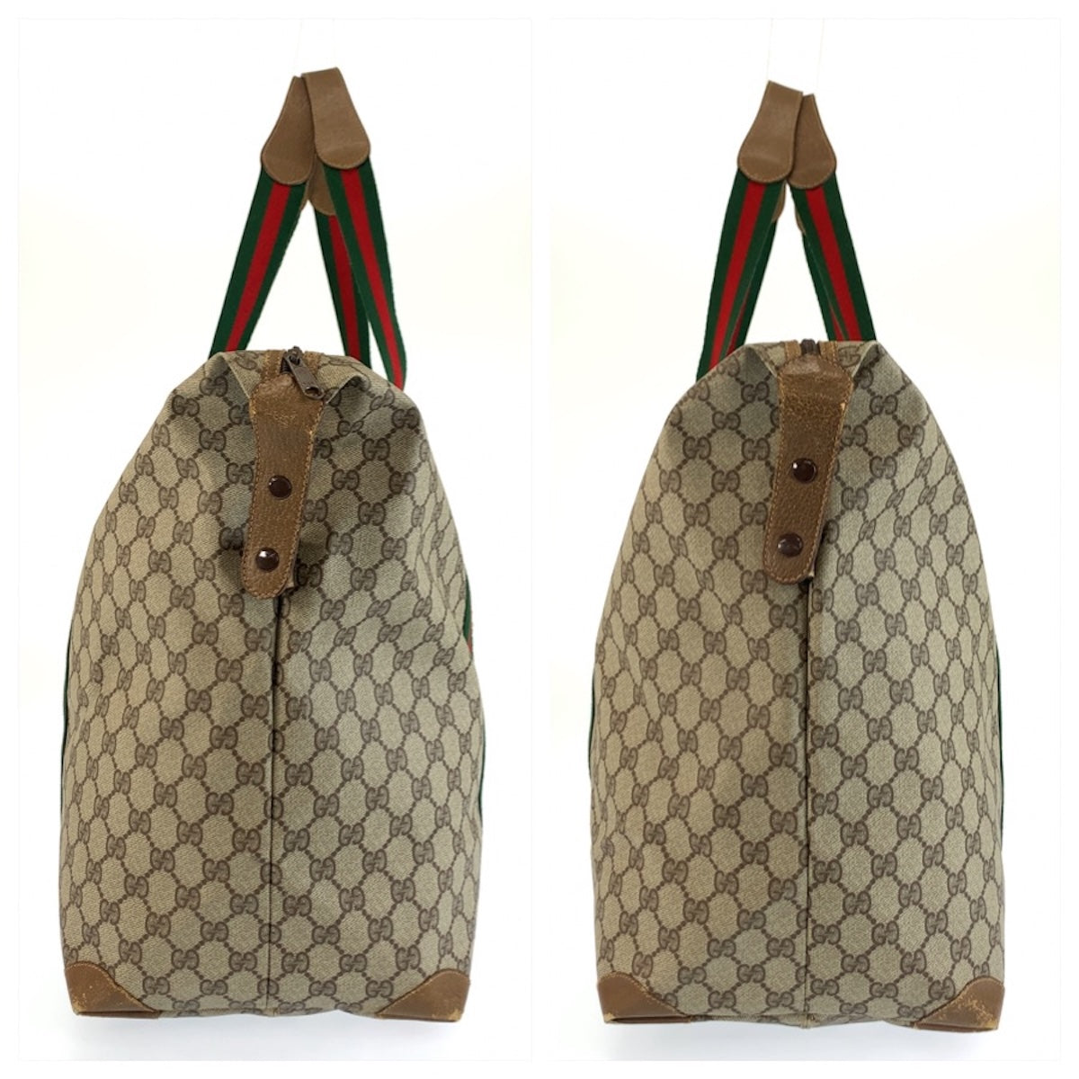 26614
GUCCI グッチ ヴィンテージ シェリーライン ベージュ ブラウン GGスプリームキャンバス / レザー 89 19 012 ボストンバッグ トートバッグ レディース AB37