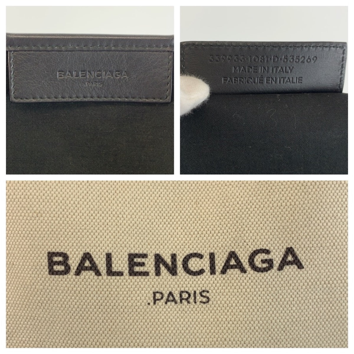 26617
BALENCIAGA バレンシアガ ネイビー カバス s アイボリー ブラック キャンバス / レザー 339933 トートバッグ ハンドバッグ レディース ABP37