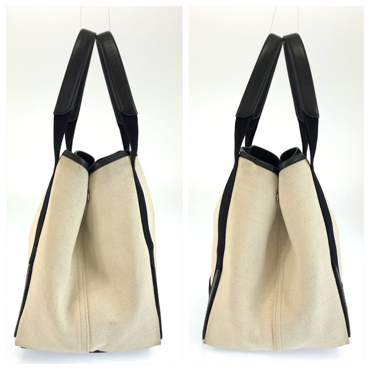 26617
BALENCIAGA バレンシアガ ネイビー カバス s アイボリー ブラック キャンバス / レザー 339933 トートバッグ ハンドバッグ レディース ABP37