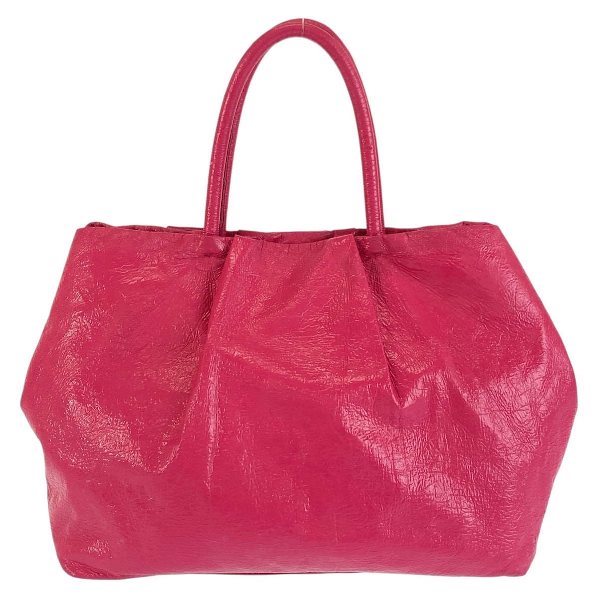 26621
PRADA プラダ リボン ピンク ゴールド金具 レザー トートバッグ ハンドバッグ レディース AB35