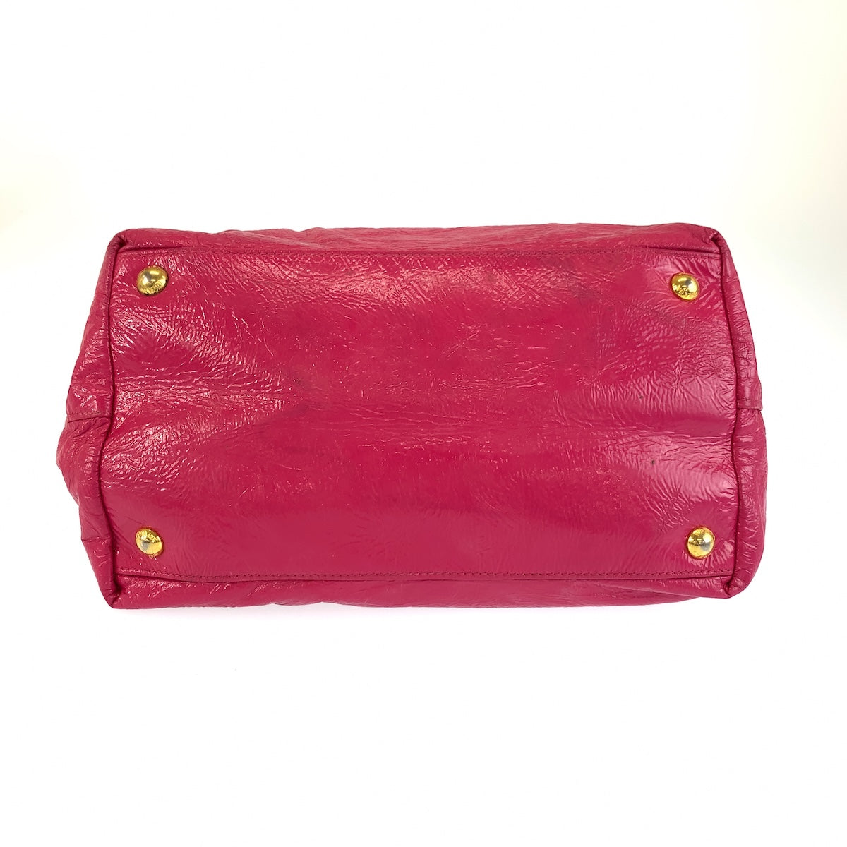 26621
PRADA プラダ リボン ピンク ゴールド金具 レザー トートバッグ ハンドバッグ レディース AB35