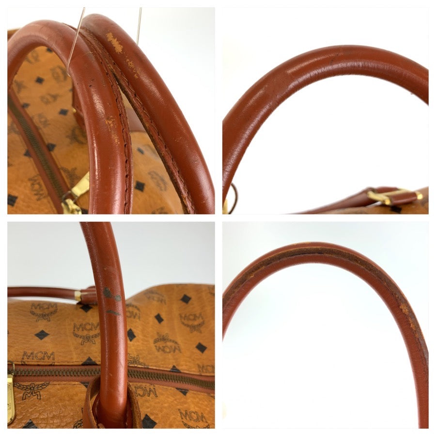 26625
MCM エム シー エム ヴィセトス ブラウン ゴールド金具 PVC / レザー ボストンバッグ ショルダーバッグ 2way レディース AB35