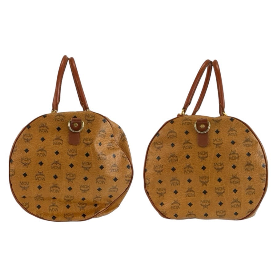 26625
MCM エム シー エム ヴィセトス ブラウン ゴールド金具 PVC / レザー ボストンバッグ ショルダーバッグ 2way レディース AB35