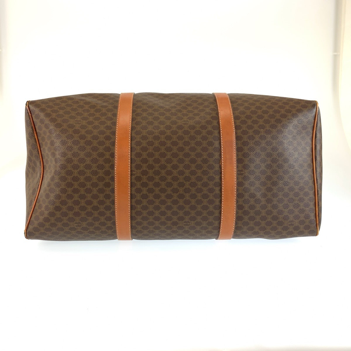 26629
CELINE セリーヌ ヴィンテージ マカダム ブラウン ゴールド金具 PVC / レザー M11 ボストンバッグ ハンドバッグ レディース AB28
