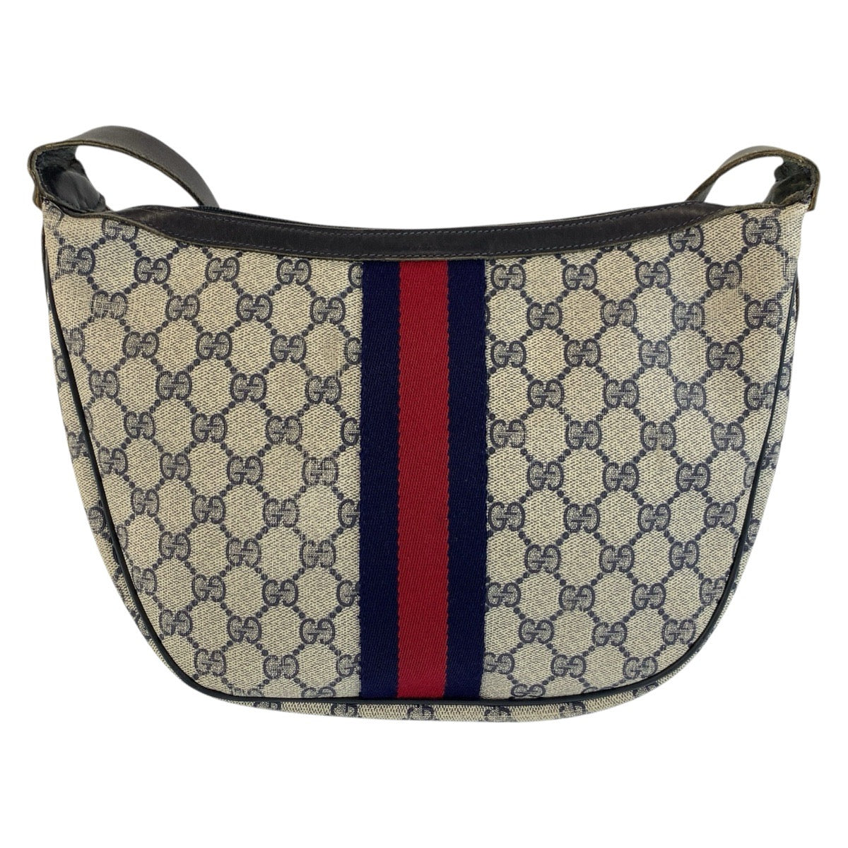 26630
GUCCI グッチ ヴィンテージ シェリーライン グレー ネイビー GGスプリームキャンバス / レザー 41 001 3840 ショルダーバッグ レディース AB28