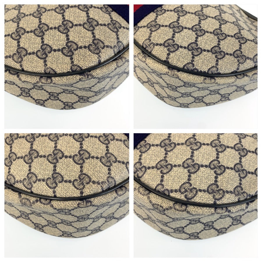 26630
GUCCI グッチ ヴィンテージ シェリーライン グレー ネイビー GGスプリームキャンバス / レザー 41 001 3840 ショルダーバッグ レディース AB28