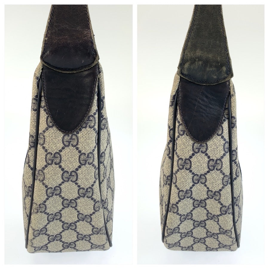26630
GUCCI グッチ ヴィンテージ シェリーライン グレー ネイビー GGスプリームキャンバス / レザー 41 001 3840 ショルダーバッグ レディース AB28