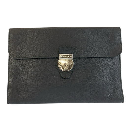 26632
GUCCI グッチ ブラック 黒 シルバー金具 レザー 353405 クラッチバッグ セカンドバッグ メンズ ABP28