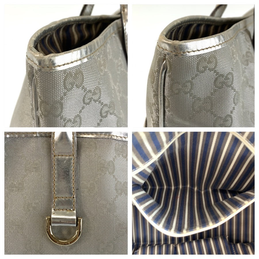 26635
GUCCI グッチ ニューブリット シルバー ゴールド金具 GGキャンバス / レザー 1699 46 トートバッグ ショルダーバッグ レディース AB37