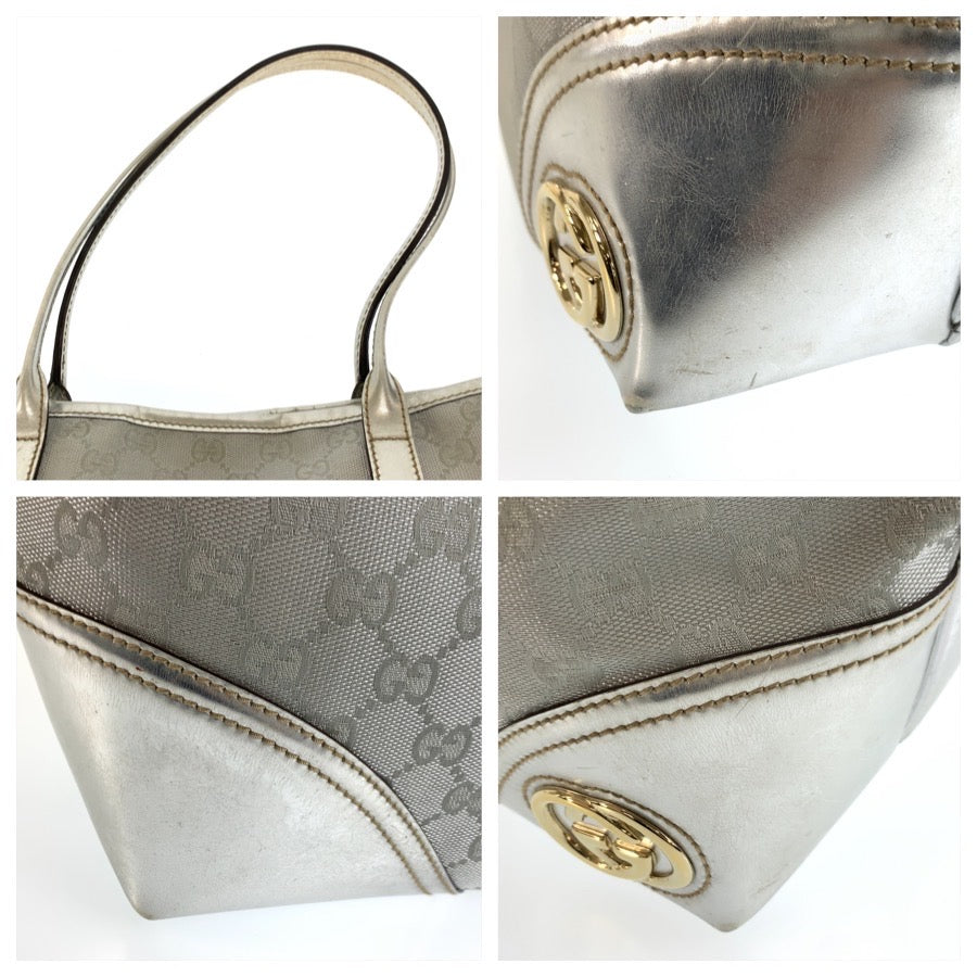 26635
GUCCI グッチ ニューブリット シルバー ゴールド金具 GGキャンバス / レザー 1699 46 トートバッグ ショルダーバッグ レディース AB37