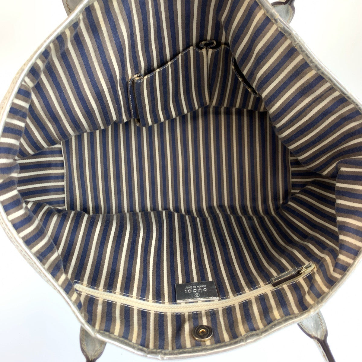 26635
GUCCI グッチ ニューブリット シルバー ゴールド金具 GGキャンバス / レザー 1699 46 トートバッグ ショルダーバッグ レディース AB37