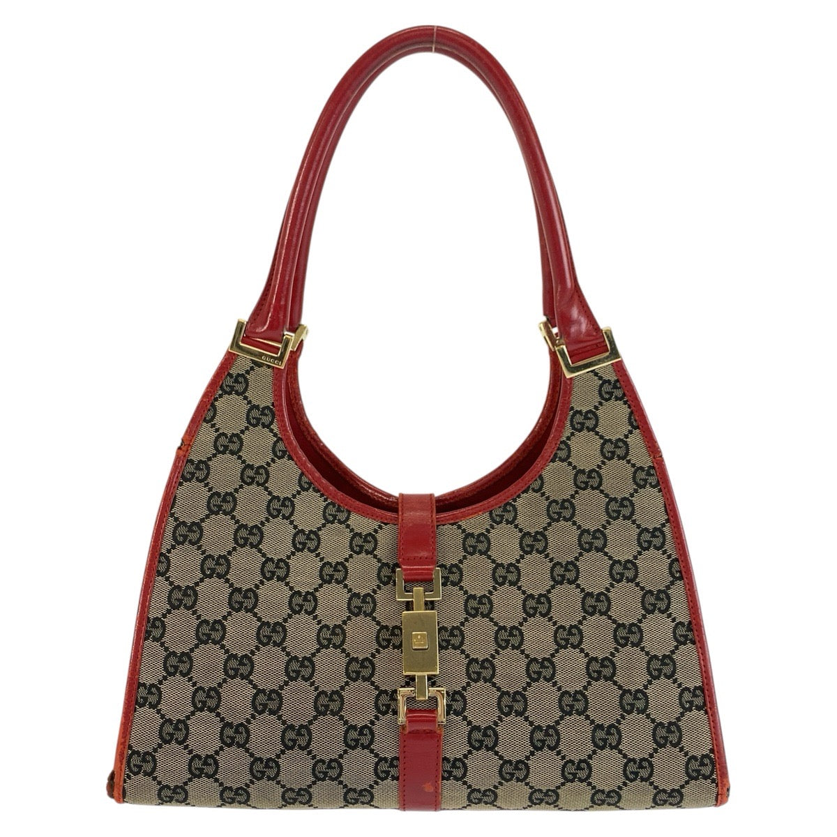 26636
GUCCI グッチ ジャッキー レッド ゴールド金具 GGキャンバス / レザー 002 1067 ショルダーバッグ レディース B37