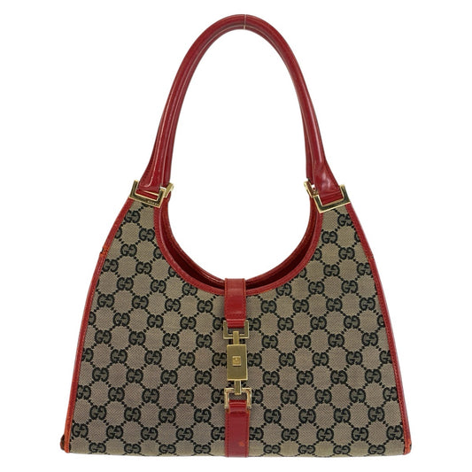 26636
GUCCI グッチ ジャッキー レッド ゴールド金具 GGキャンバス / レザー 002 1067 ショルダーバッグ レディース B37