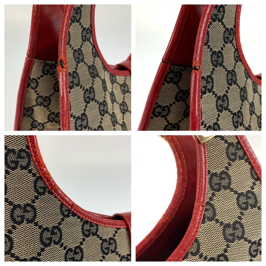 26636
GUCCI グッチ ジャッキー レッド ゴールド金具 GGキャンバス / レザー 002 1067 ショルダーバッグ レディース B37