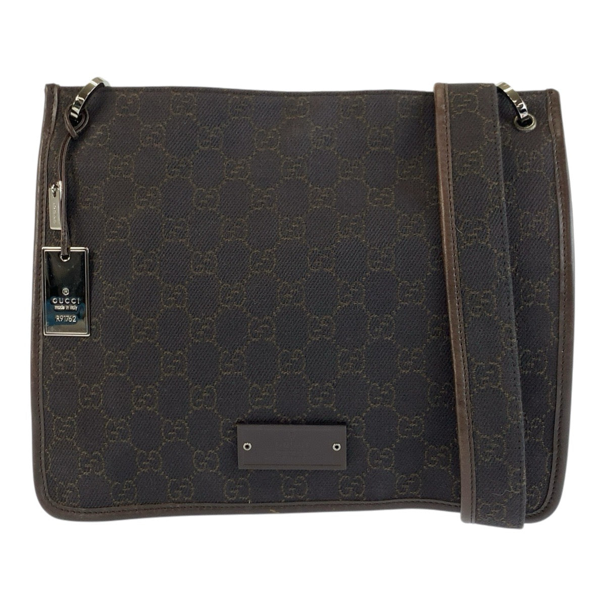 26639
GUCCI グッチ ブラウン GGキャンバス / レザー 91762 ショルダーバッグ ポシェット レディース AB35