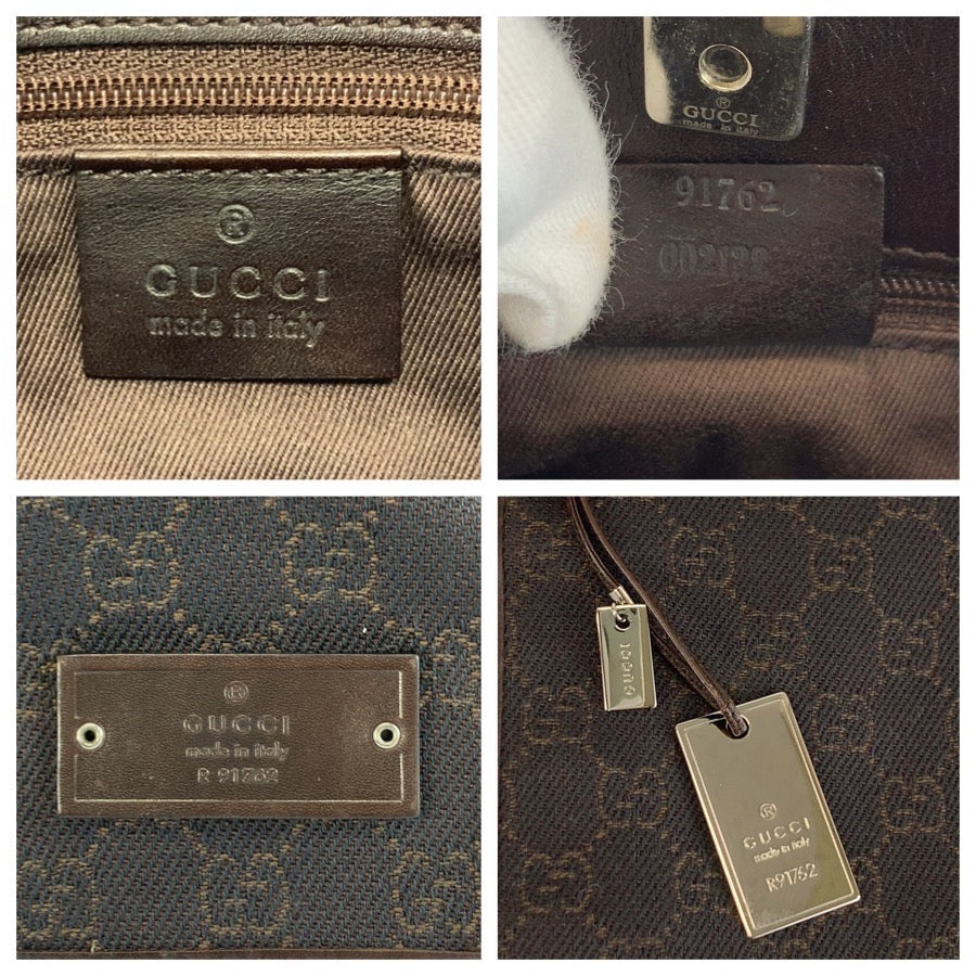 26639
GUCCI グッチ ブラウン GGキャンバス / レザー 91762 ショルダーバッグ ポシェット レディース AB35