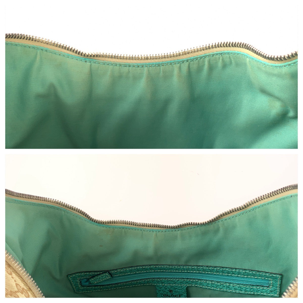26641
GUCCI グッチ ワンショルダー ホーボー ベージュ グリーン シルバー金具 GGキャンバス / レザー 124357 ショルダーバッグ レディース ABP38