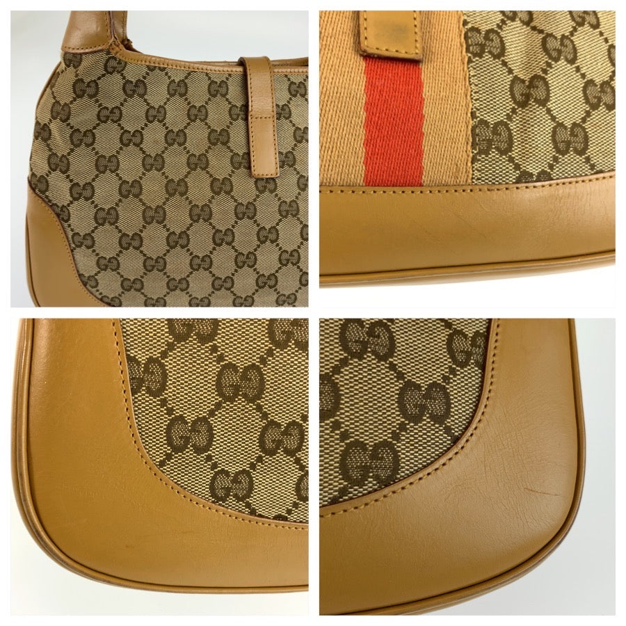 26642
GUCCI グッチ ジャッキー シェリーライン ベージュ ゴールド金具 GGキャンバス / レザー 001 3306 ハンドバッグ ショルダーバッグ レディース AB42