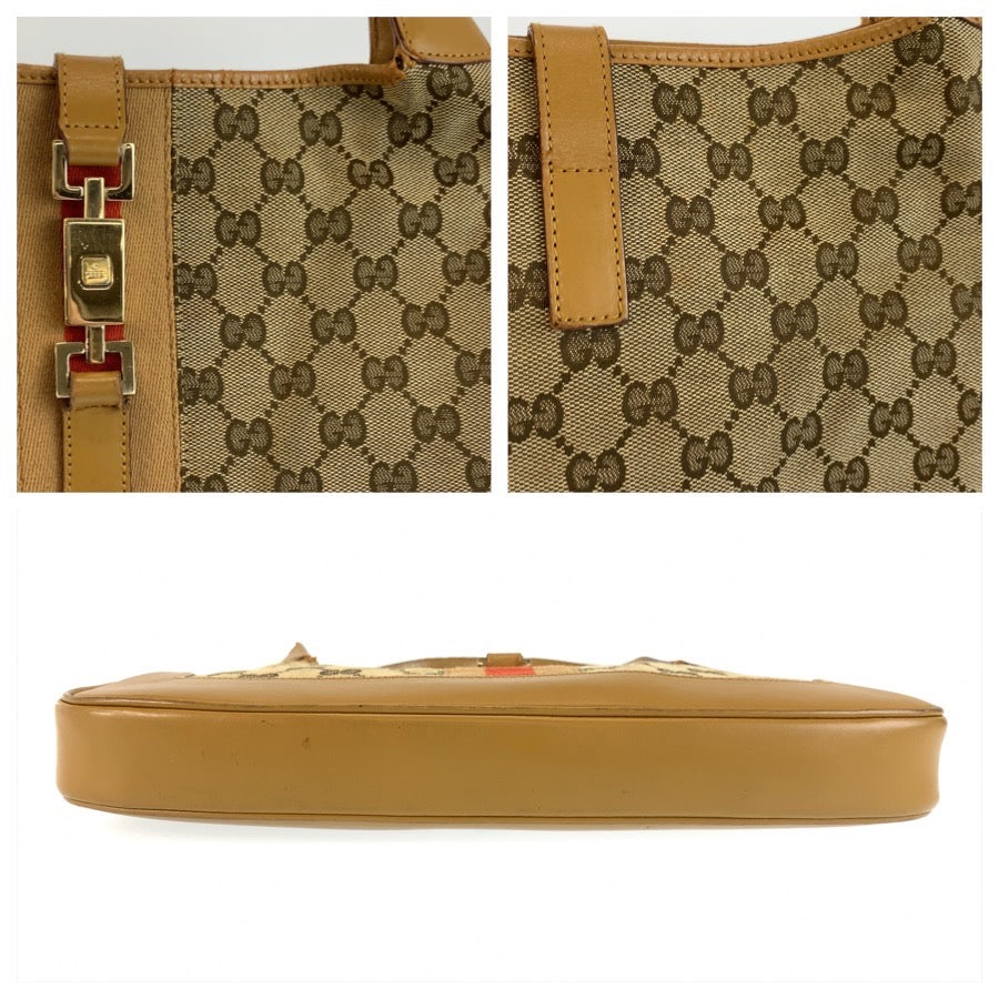 26642
GUCCI グッチ ジャッキー シェリーライン ベージュ ゴールド金具 GGキャンバス / レザー 001 3306 ハンドバッグ ショルダーバッグ レディース AB42