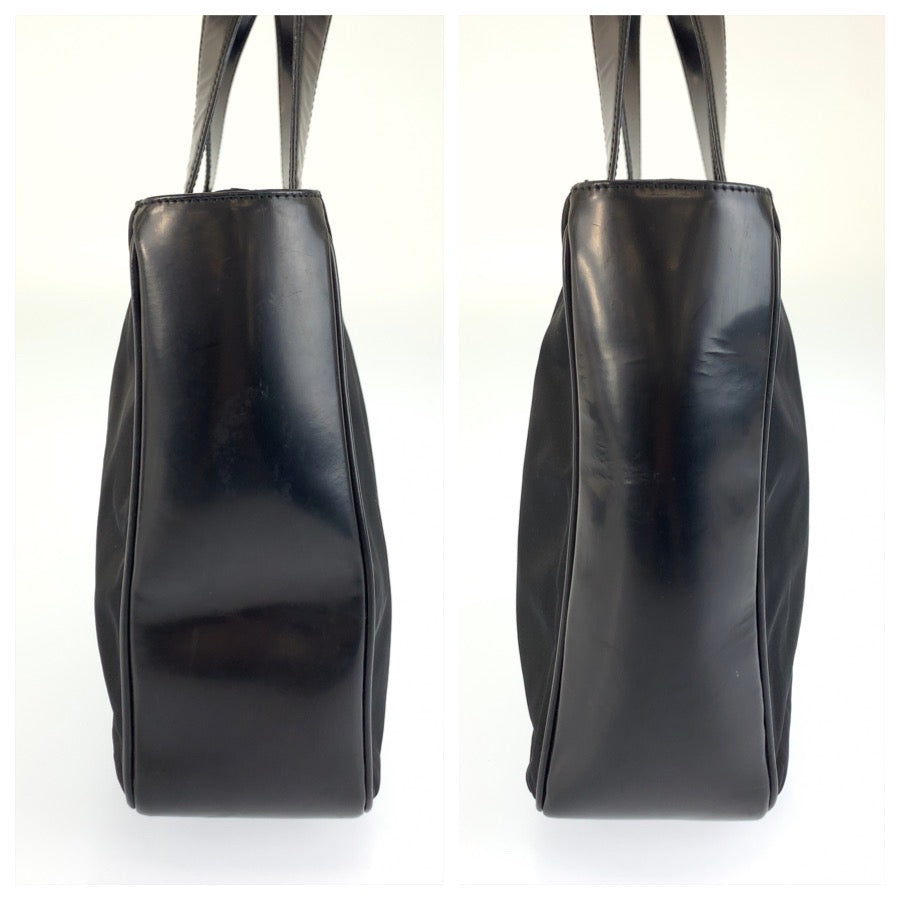 26644
PRADA プラダ テスート 三角ロゴプレート ブラック 黒 シルバー金具 ナイロン / レザー トートバッグ ハンドバッグ レディース ABP35