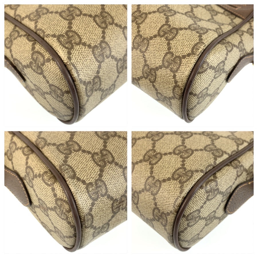 26645
GUCCI グッチ ヴィンテージ シェリーライン ブラウン ベージュ ゴールド金具 GGスプリームキャンバス / レザー 56 02 088 ショルダーバッグ ポシェット レディース AB37