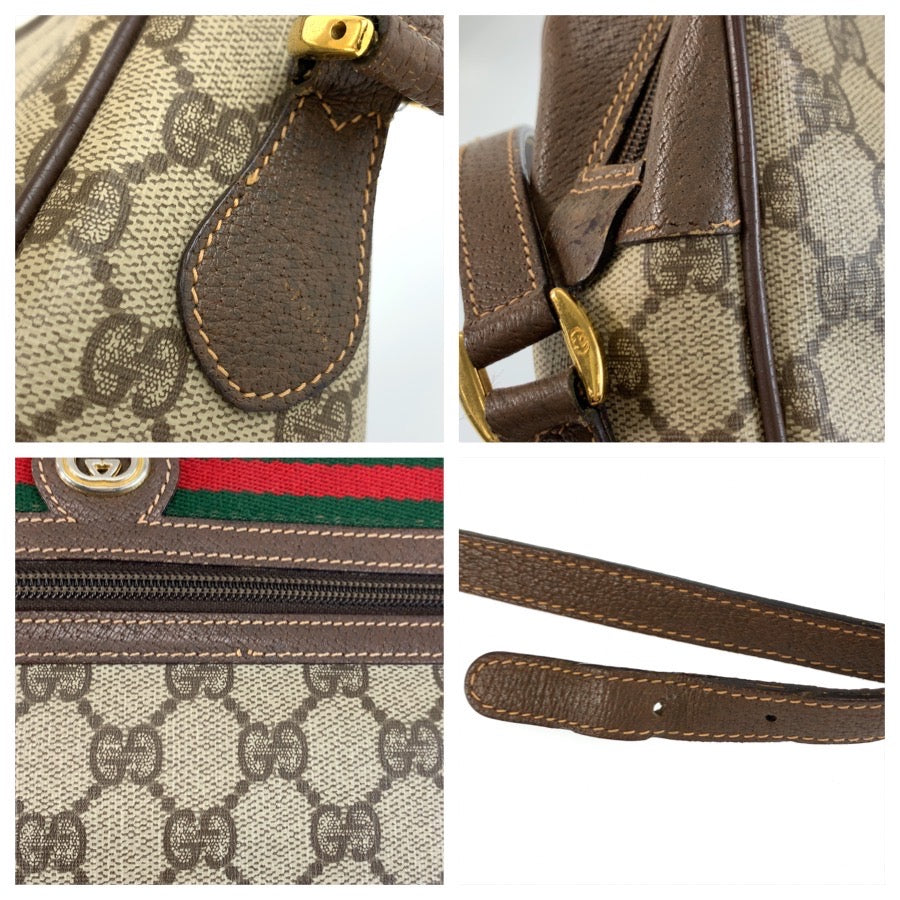 26645
GUCCI グッチ ヴィンテージ シェリーライン ブラウン ベージュ ゴールド金具 GGスプリームキャンバス / レザー 56 02 088 ショルダーバッグ ポシェット レディース AB37