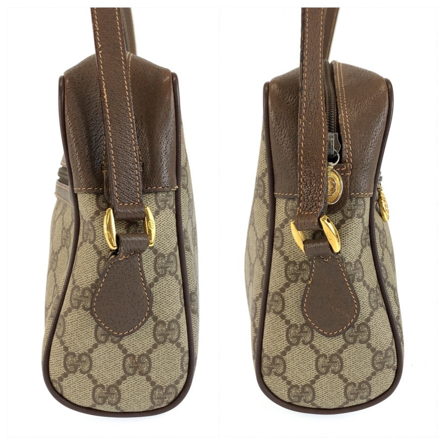 26645
GUCCI グッチ ヴィンテージ シェリーライン ブラウン ベージュ ゴールド金具 GGスプリームキャンバス / レザー 56 02 088 ショルダーバッグ ポシェット レディース AB37