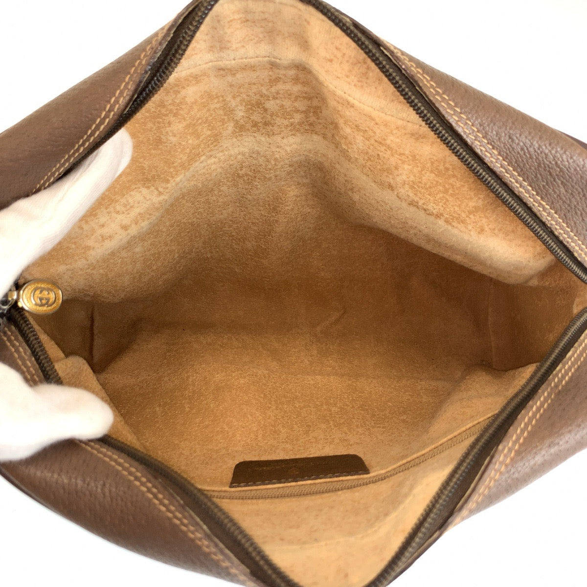 26645
GUCCI グッチ ヴィンテージ シェリーライン ブラウン ベージュ ゴールド金具 GGスプリームキャンバス / レザー 56 02 088 ショルダーバッグ ポシェット レディース AB37
