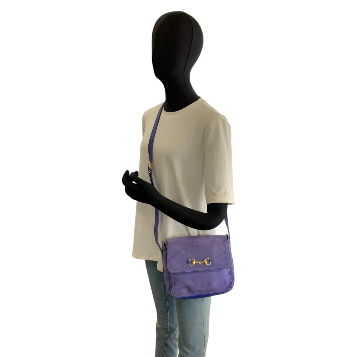 26650
GUCCI グッチ ホースビット パープル ゴールド金具 スウェード 007 3444 0220 ショルダーバッグ ポシェット レディース AB35