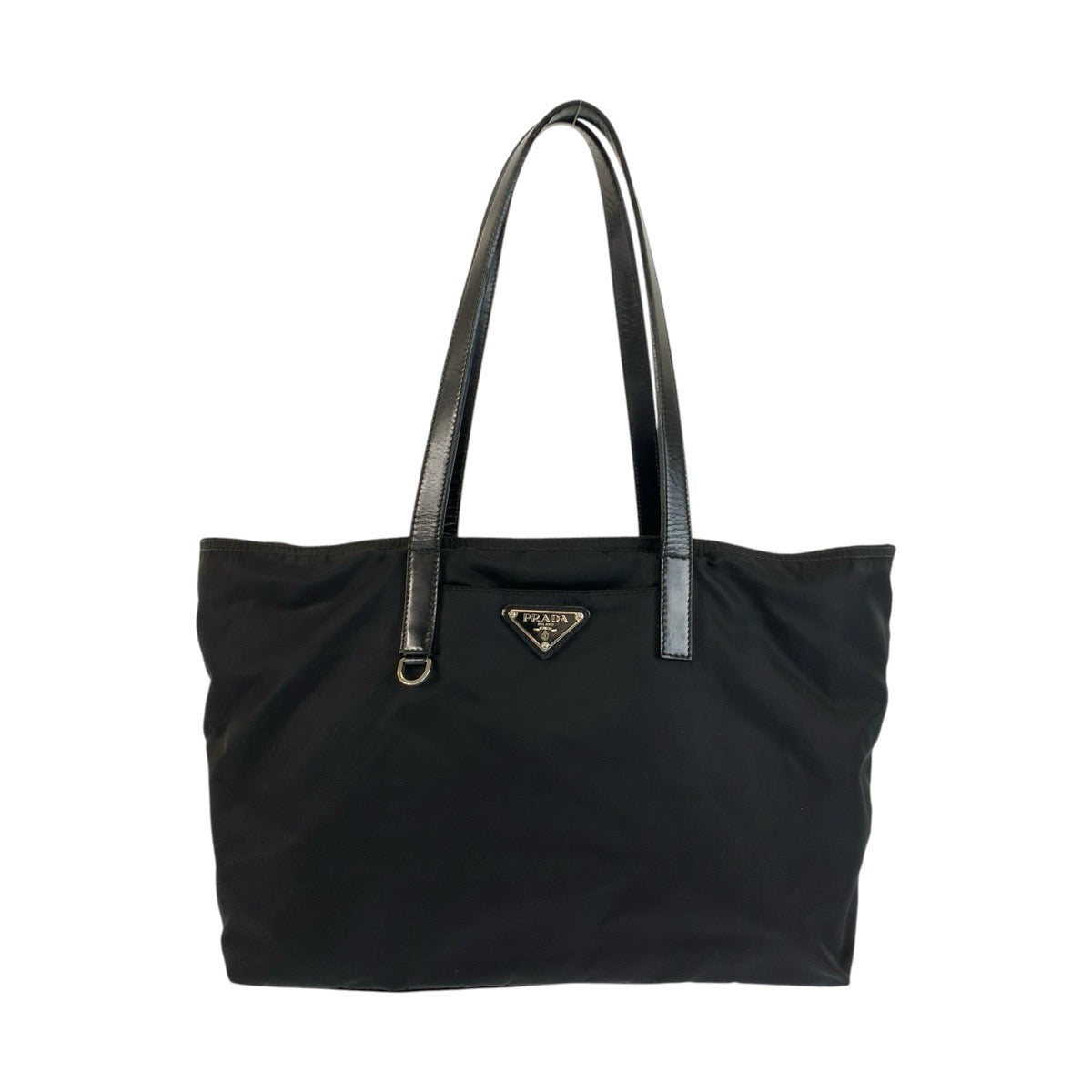 26654
PRADA プラダ テスート 三角ロゴプレート ブラック 黒 シルバー金具 ナイロン / レザー トートバッグ ショルダーバッグ レディース ABP37