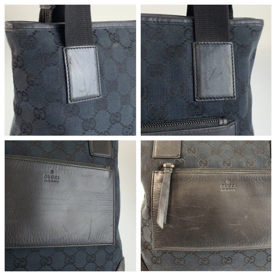 26655
GUCCI グッチ ブラック 黒 GGキャンバス / レザー 28893 トートバッグ ショルダーバッグ レディース AB28
