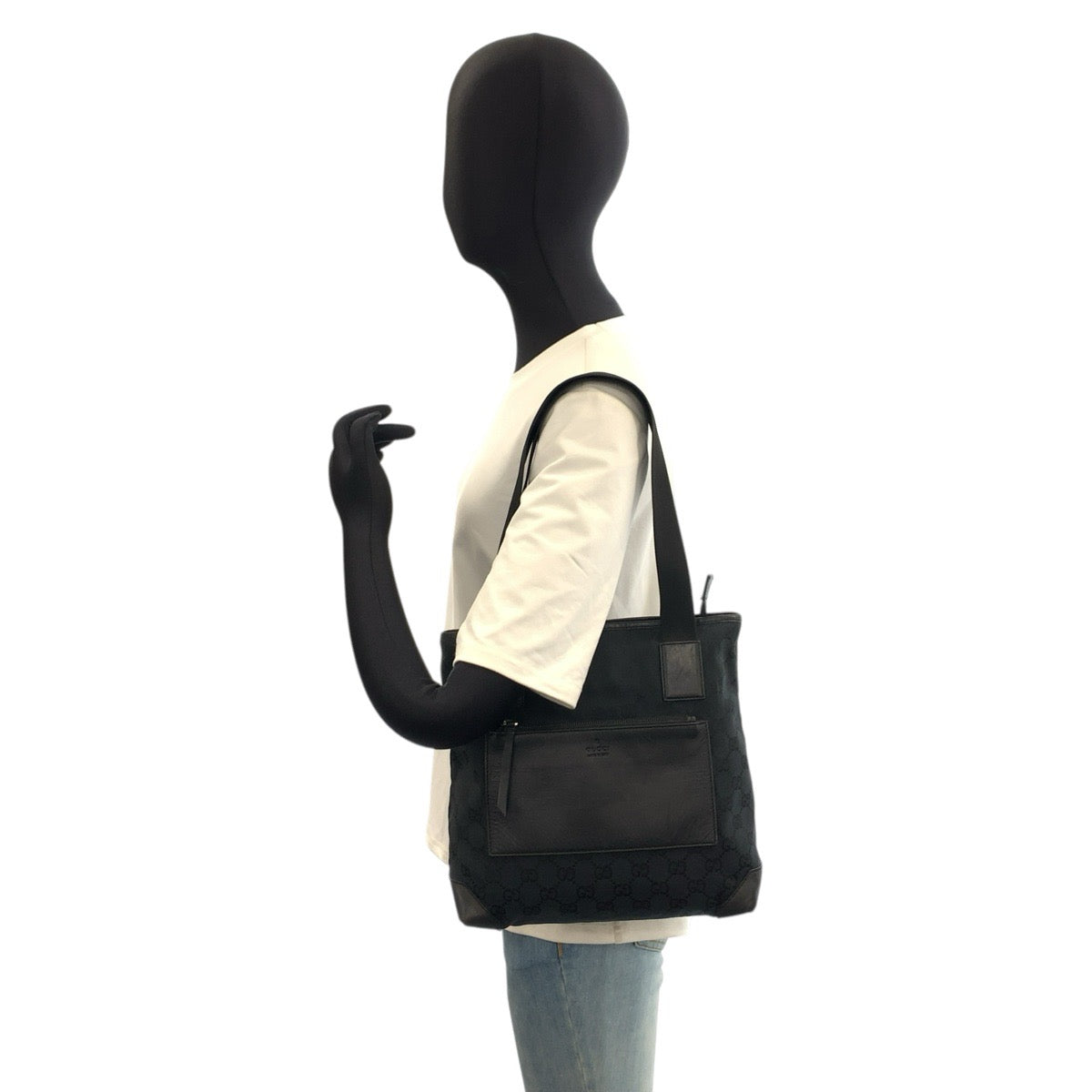 26655
GUCCI グッチ ブラック 黒 GGキャンバス / レザー 28893 トートバッグ ショルダーバッグ レディース AB28