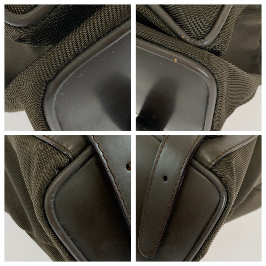 26657
GUCCI グッチ ヴィンテージ バンブー カーキ シルバー金具 ナイロン / レザー 003.2058.0016.5 リュックサック バックパック レディース AB32