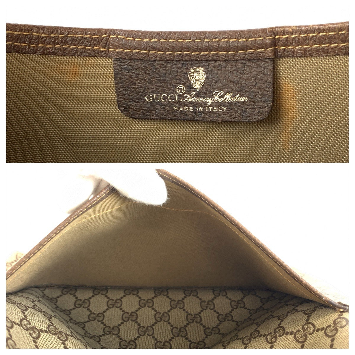 26658
GUCCI グッチ ヴィンテージ シェリーライン ベージュ ブラウン GGスプリームキャンバス / レザー 40 02 003 トートバッグ ショルダーバッグ レディース AB28