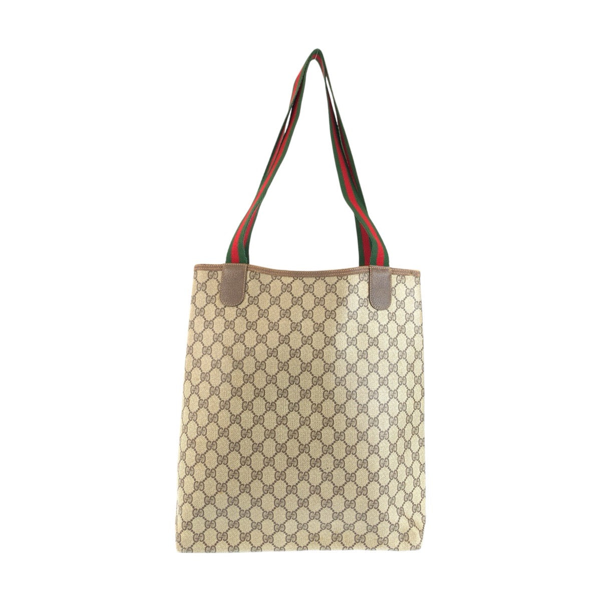 26658
GUCCI グッチ ヴィンテージ シェリーライン ベージュ ブラウン GGスプリームキャンバス / レザー 40 02 003 トートバッグ ショルダーバッグ レディース AB28